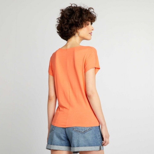 Tee-shirt manches courtes ultra-stretch - Orange