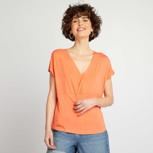 Tee-shirt manches courtes ultra-stretch - Orange