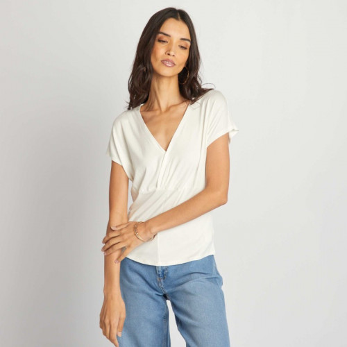 Tee-shirt manches courtes ultra-stretch - Blanc