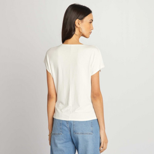 Tee-shirt manches courtes ultra-stretch - Blanc