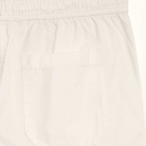 Bermuda chino avec taille élastiquée - Blanc