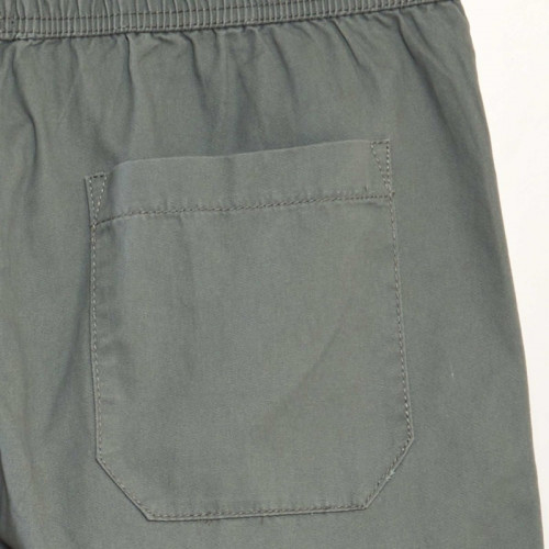 Bermuda chino avec taille élastiquée - Kaki