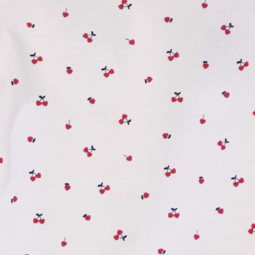 T-shirt à volants - Blanc cerise