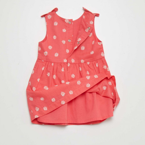 Robe sans manches à motif - Rose