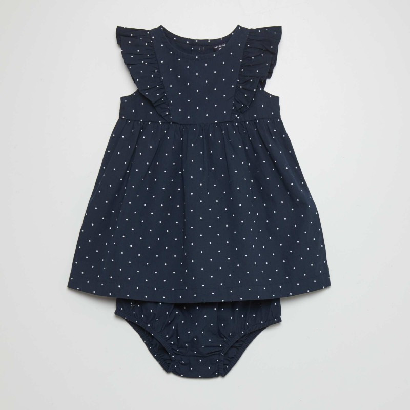 Ensemble robe + bloomer - Bleu