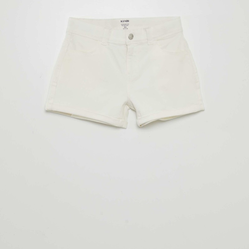 Short en twill - Blanc