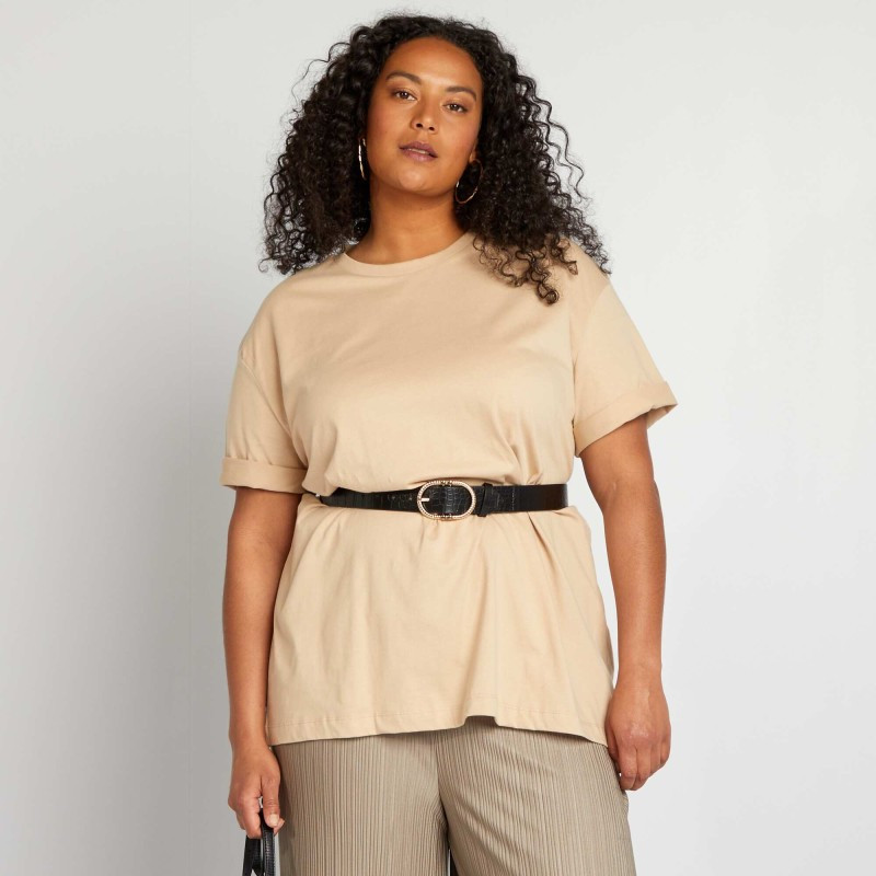 Tee-shirt en maille jersey - Beige