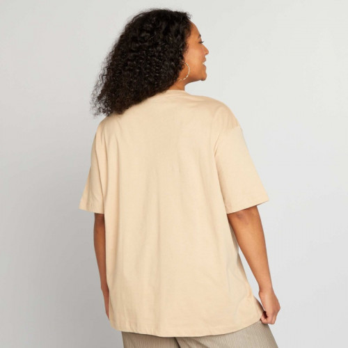 Tee-shirt en maille jersey - Beige