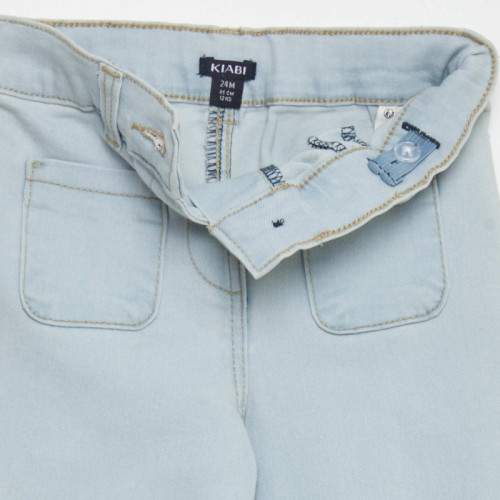 Jean large ajustable à la taille - Bleu clair