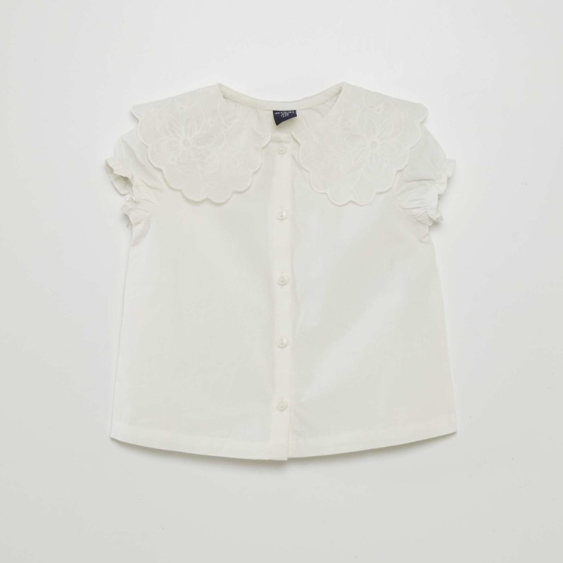 Blouse en popeline - Blanc