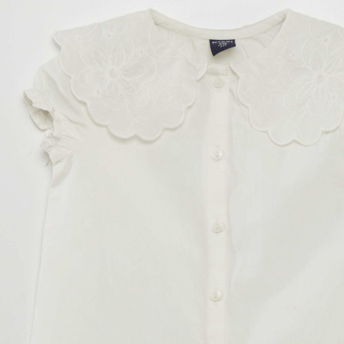 Blouse en popeline - Blanc