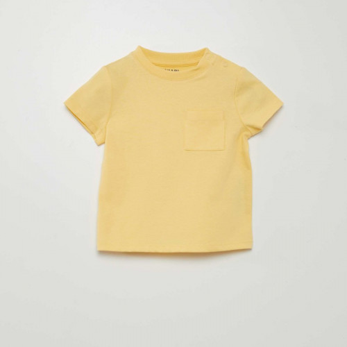 T-shirt à manches courtes avec poches - Jaune