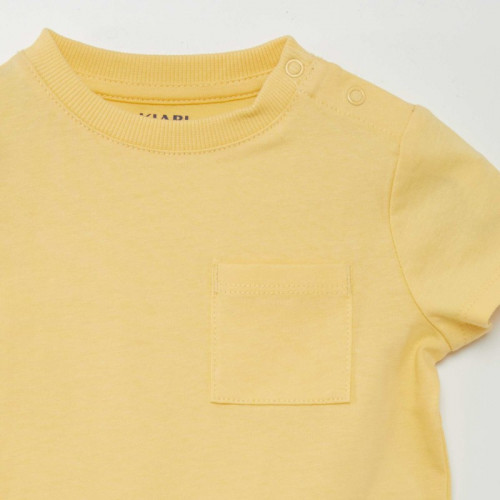 T-shirt à manches courtes avec poches - Jaune