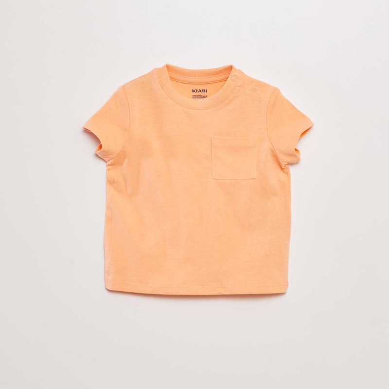 T-shirt à manches courtes avec poches - Orange