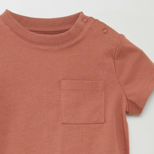 T-shirt à manches courtes avec poches - Rose