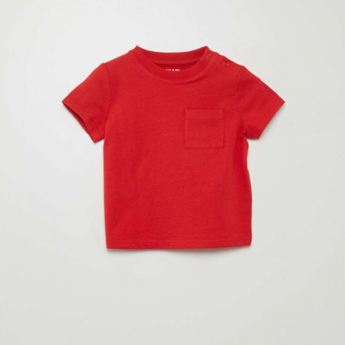 T-shirt à manches courtes avec poches - Rouge