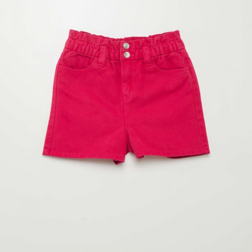 Short en denim coloré - Rose