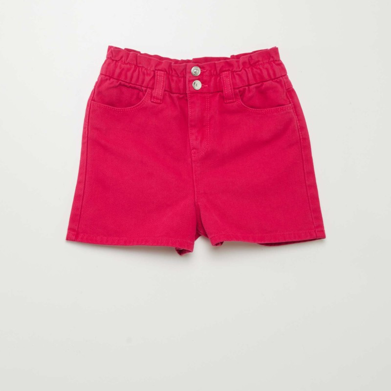 Short en denim coloré - Rose