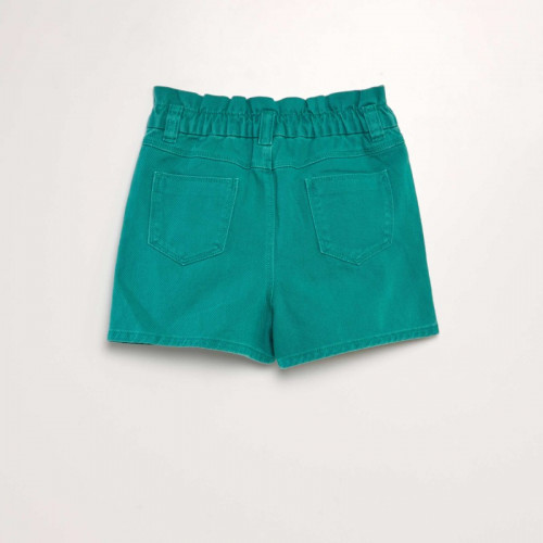 Short en denim coloré - Vert