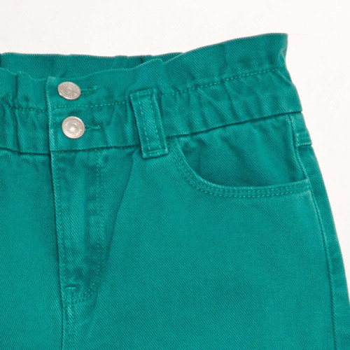 Short en denim coloré - Vert