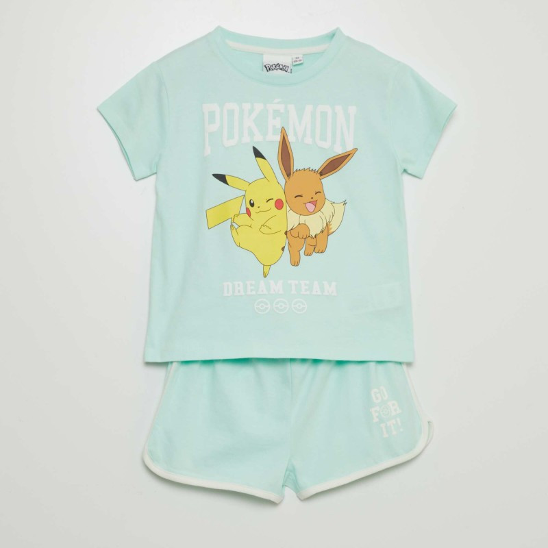 Ensemble pyjama court 'Pokémon' - 2 pièces - Bleu