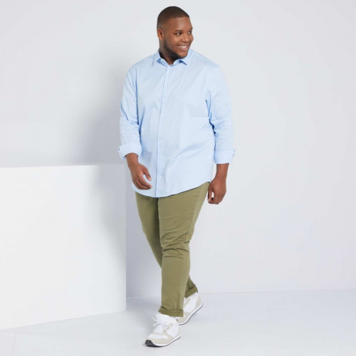 Chemise en twill stretch - Bleu ciel