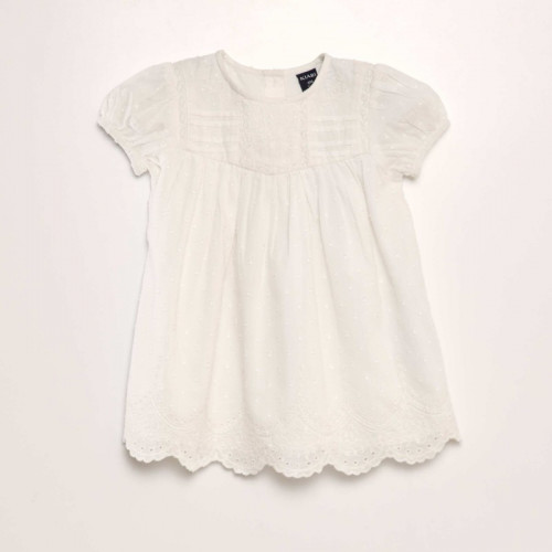 Blouse en voile de coton - Blanc