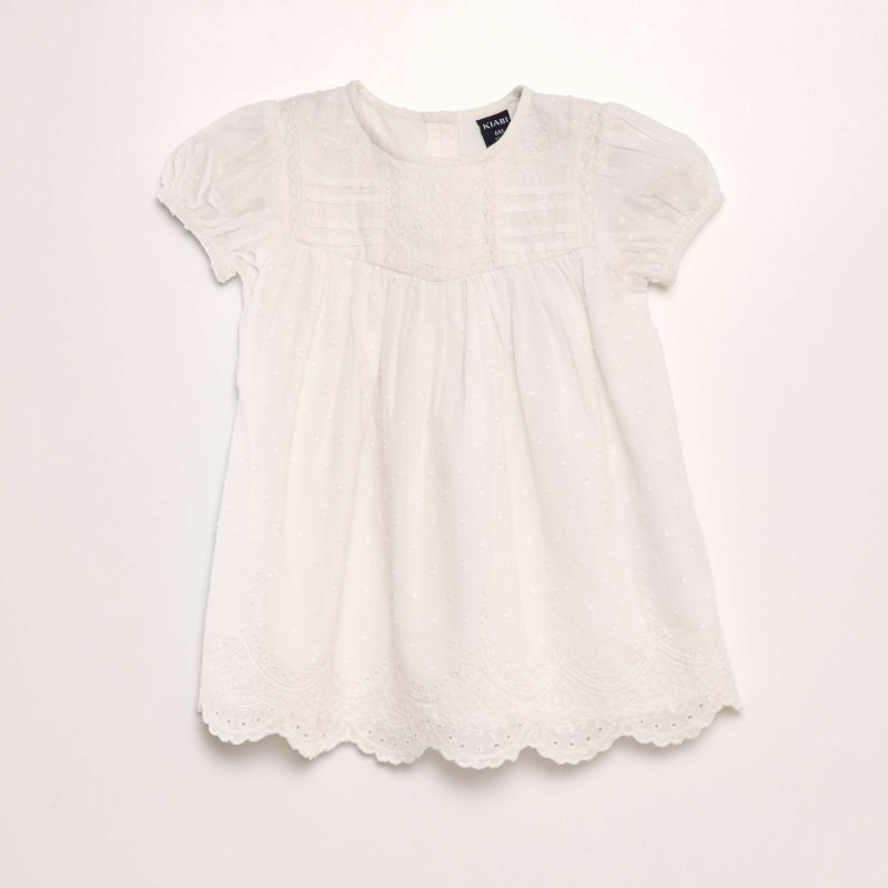 Blouse en voile de coton - Blanc