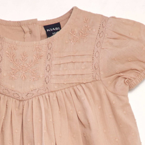 Blouse en voile de coton - Rose