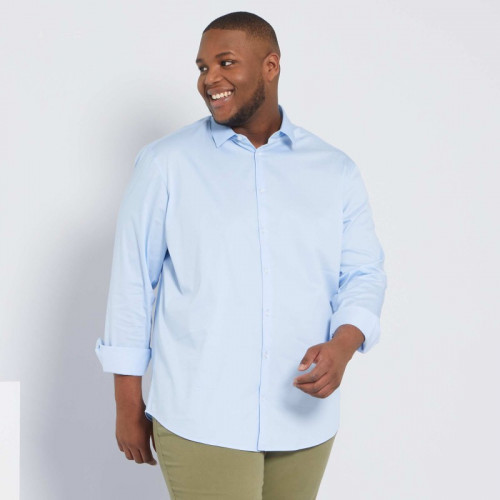 Chemise en twill stretch - Bleu ciel