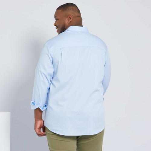 Chemise en twill stretch - Bleu ciel