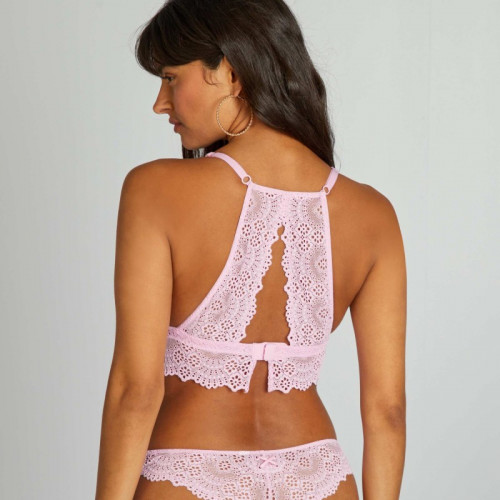 Soutien-gorge triangle coques amovibles - Rose