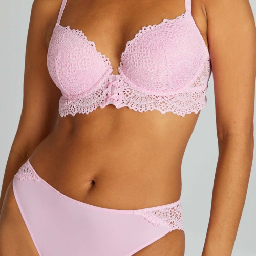 Soutien-gorge push-up coques amovibles - Rose