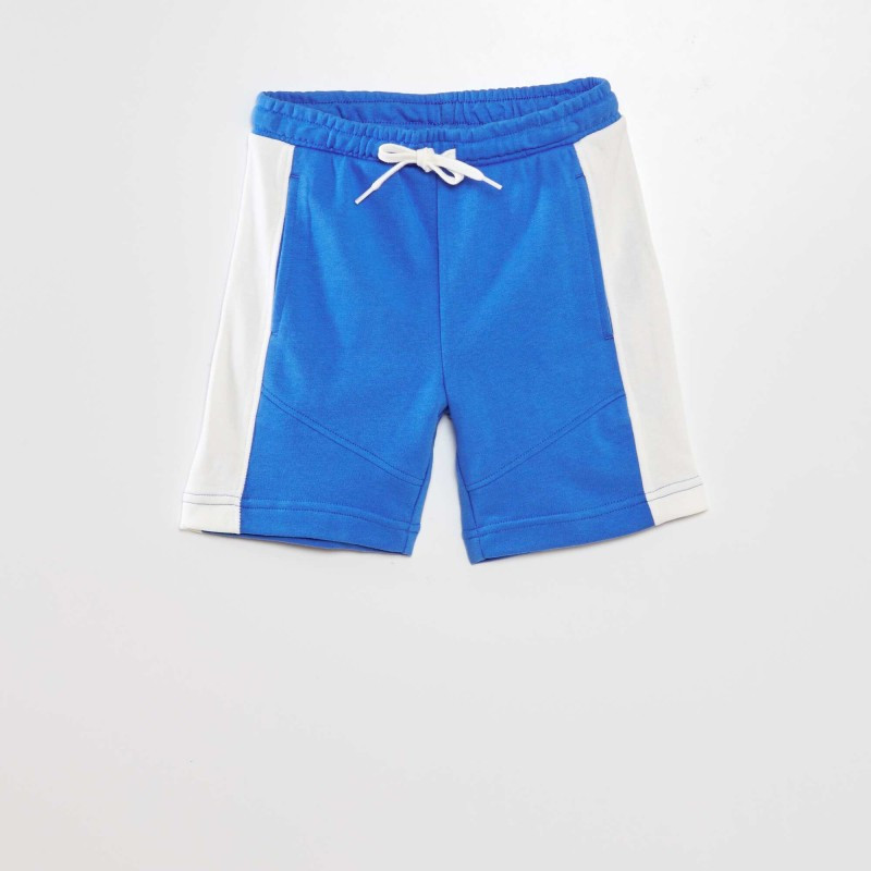 Short en molleton fin - Bleu