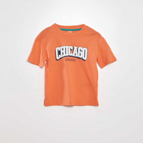 Tee-shirt imprimé 'Chicago' coupe loose - Rouge