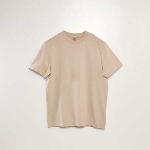 T-shirt à col rond en coton - Tough Cotton™ - Beige clair