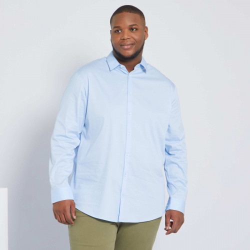 Chemise en twill stretch - Bleu ciel