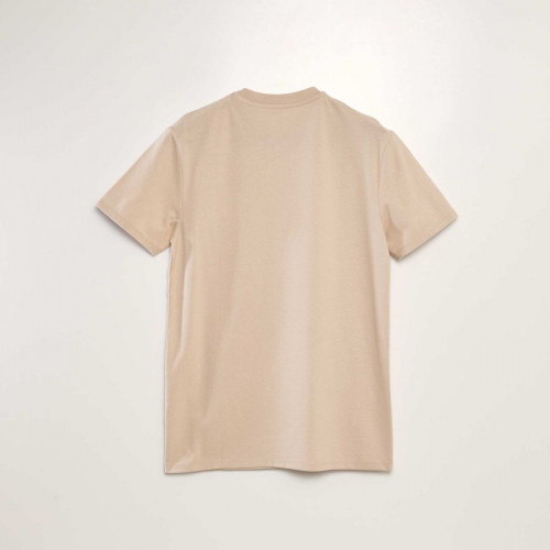 T-shirt moucheté à poche poitrine - Beige