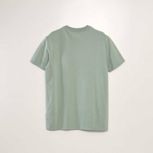 T-shirt moucheté à poche poitrine - Vert