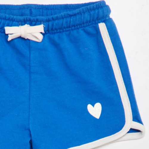 Short imprimé en french terry - Bleu