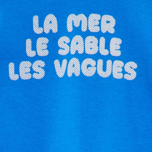 Tee-shirt imprimé plage - Bleu