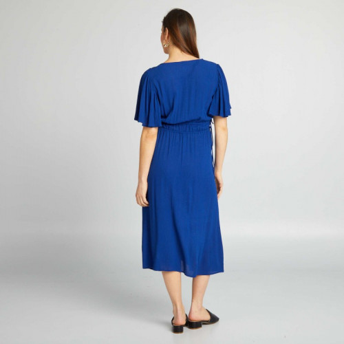 Robe longue de maternité - Bleu