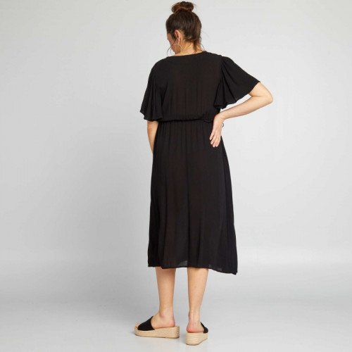 Robe longue de maternité - Noir