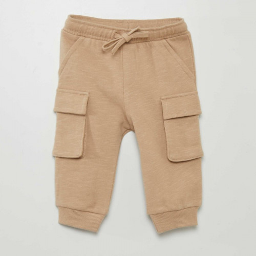 Pantalon en molleton avec poches sur les côtés - Beige