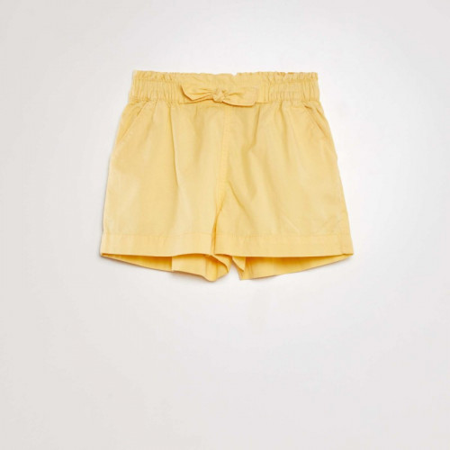 Short paperbag avec ceinture - Jaune