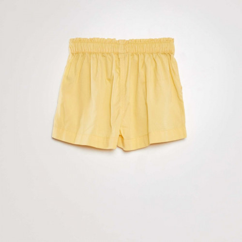 Short paperbag avec ceinture - Jaune