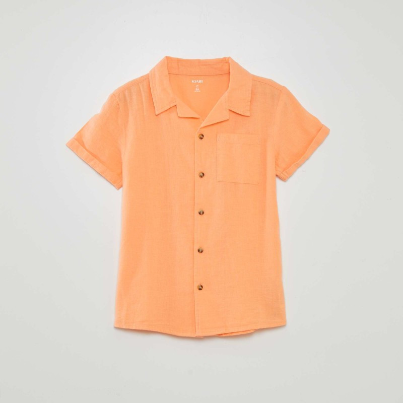 Chemise manches courtes - Orange