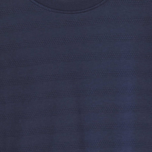 T-shirt en coton texturé - Bleu nuit