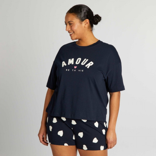 Ensemble pyjama short - 2 pièces - Bleu marine