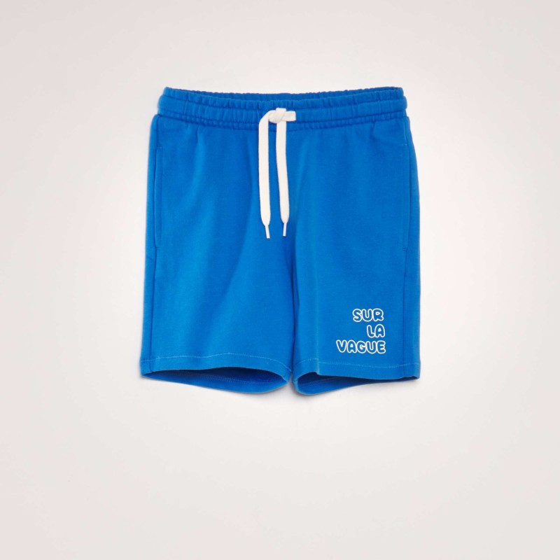 Bermuda en french terry style surf - Bleu